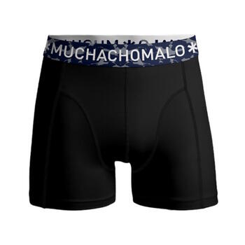 Muchachomalo Light Cotton Solid Black/Purple Boxer Short