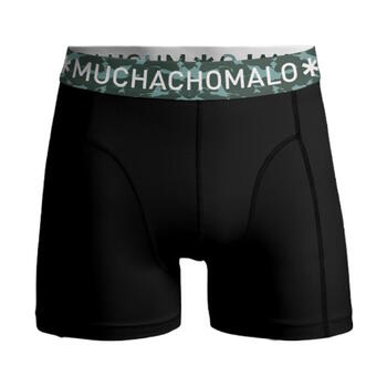 Muchachomalo Light Cotton Solid Black/Green Boxer Short