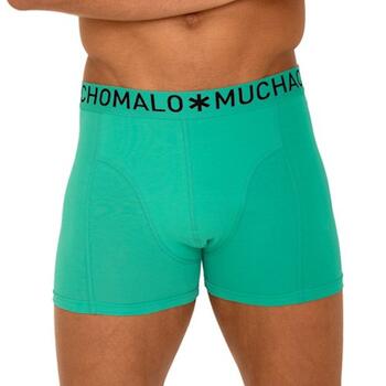 Muchachomalo Light Cotton Solid Green Boxer Short