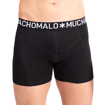 Muchachomalo Light Cotton Solid Black Boxer Short