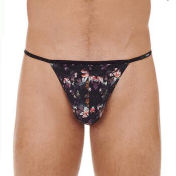 HOM Sebastian Black/Print Men Thong