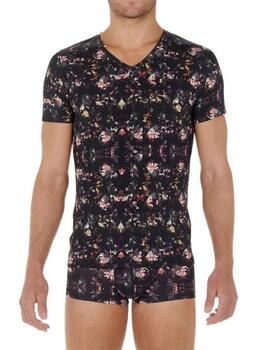 HOM Sebastian Black/Print Shirt