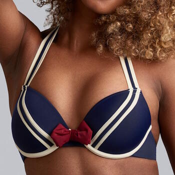 Marlies Dekkers Swimwear Sailor Mary Navy Blue/Ivory Push Up Bikini Bra