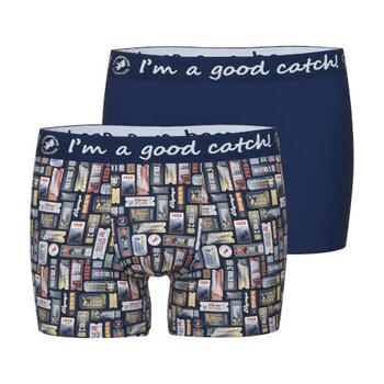 A Fish Named Fred Cinema Tickets Navy/Print Boxer Short