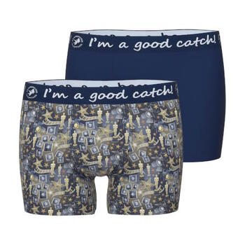 A Fish Named Fred Oscar Navy/Print Boxer Short
