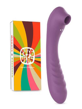 PureVibe Vibrating Air-Pulse Massager Purple Clitoris Vibrator