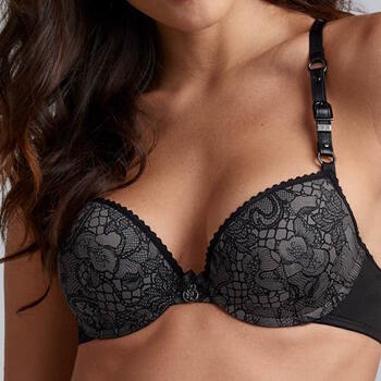 Marlies Dekkers Lioness of Britanny Grey/Black Push Up bra