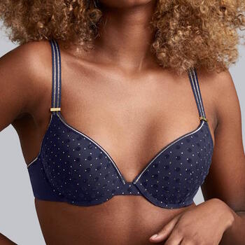 Marlies Dekkers Petit Point Navy BLue Push Up bra