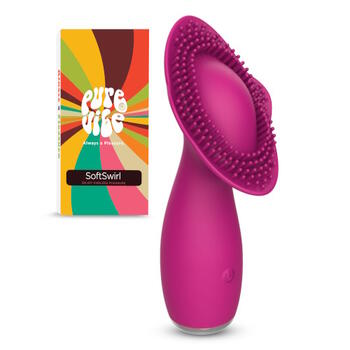 PureVibe SoftSwirl Pink Wand Vibrator