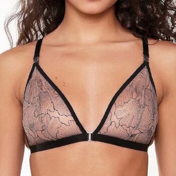 LingaDore Black Flower Black Wireless Bra