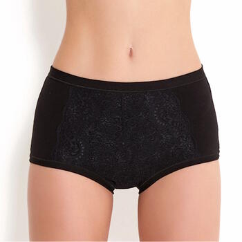 Entex Rossoporpora Black High Waist Brief