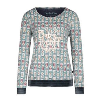 Charlie Choe Cold Days Green/Print Sleep Shirt