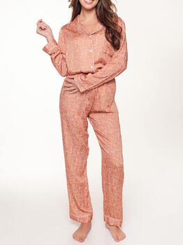LingaDore Night  Bisque Autumn Brown/Print Pajama
