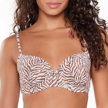 LingaDore Beach  Crazy wild & fun  Brown/Print Padded Bikini Bra