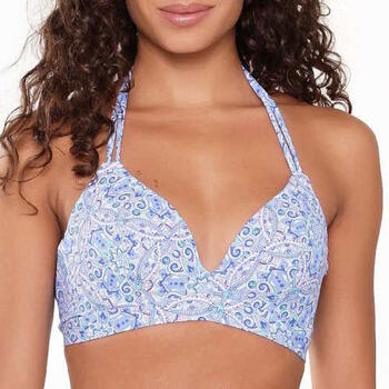 LingaDore Beach  All About The Details Blue/Print Padded Bikini Bra