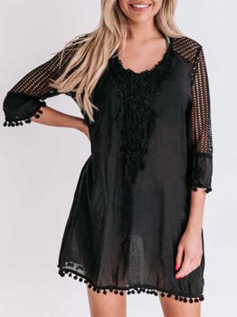 Bomain Santorini Black Beach Dress
