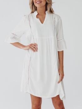 Bomain Capri Off White Beach Dress