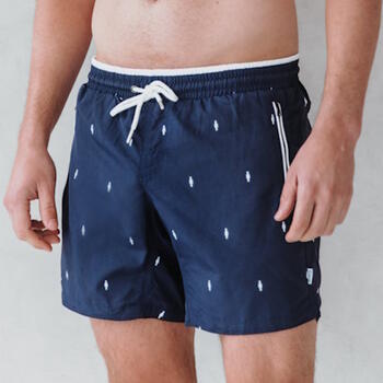 Bomain Basic Navy/White Swimshort