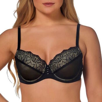 After Eden D-Cup & Up Tavienne Black Padded Bra