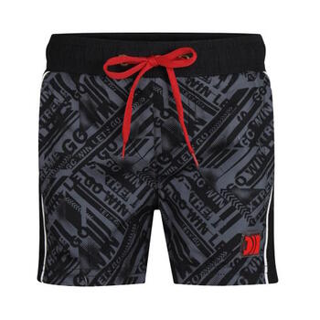  DJ DutchJeans Tekst Black/Grey Swimshort