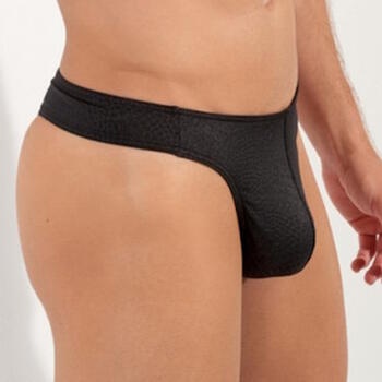 HOM Florida Black/Print Men Thong