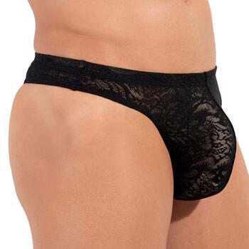 HOM Free Cut Lace  Black Men Thong