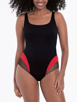 Rosa Faia Swimwear Elina Black/Red Bathingsuit