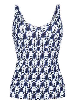 Rosa Faia Swimwear Noemi Blue/White Tankini Top