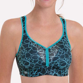 Anita Active Air Control Deltapad Black/Blue Sport Bra
