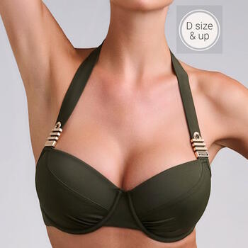 Marlies Dekkers Swimwear Royal Navy Khaki Padded Bikini Bra