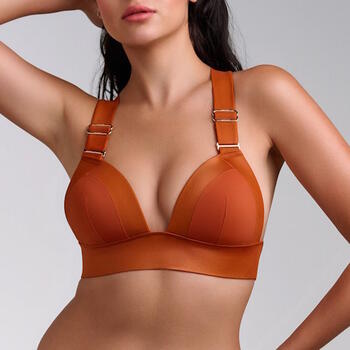 Marlies Dekkers Swimwear Cache Coeur Orange Padded Bikini Bra