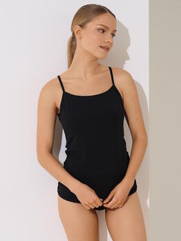 Lisca Kaia Black Spaghetti Top