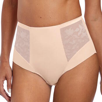 Fantasy Lingerie Illusion Beige High Waist Brief