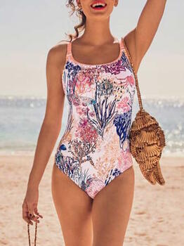 Anita Care Carini White/Print Prosthetic Swimsuit