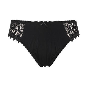 Guy de France Embroidery Black Thong