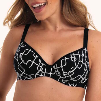 Anita Swimwear Gianna Black/White Soft-Cup Bikini Bra