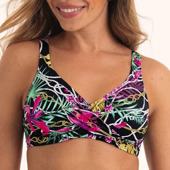 Anita Swimwear Ottillie Black/Print Soft-Cup Bikini Bra