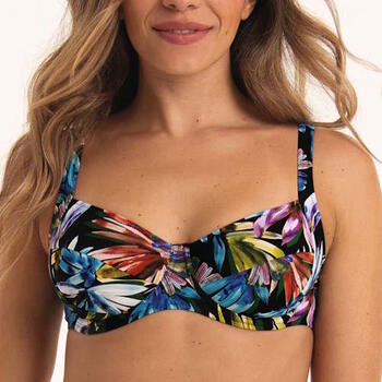 Anita Swimwear Sibel Black/Print Soft-Cup Bikini Bra