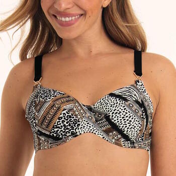 Anita Swimwear Smilla Black/Print Soft-Cup Bikini Bra