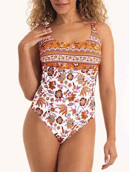 Rosa Faia Swimwear Amaya White/Print Bathingsuit