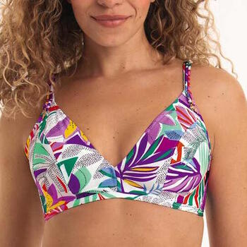 Rosa Faia Swimwear Melissa White/Print Padded Bikini Bra