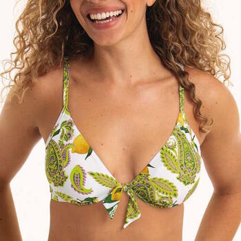 Rosa Faia Swimwear Elsie White/Print Padded Bikini Bra