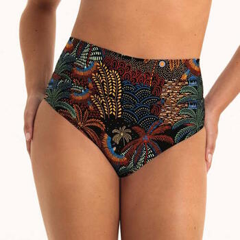 Rosa Faia Swimwear Lorena Black/Print Bikini Brief