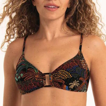Rosa Faia Swimwear Stella Black/Print Padded Bikini Bra