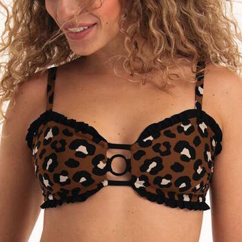 Rosa Faia Swimwear Giulia Brown Padded Bikini Bra