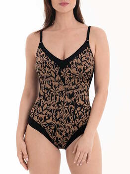 Rosa Faia Swimwear Mabela Black/Print Bathingsuit