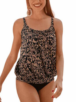 Anita Care Pocatello Black/Print Prosthetic Tankini