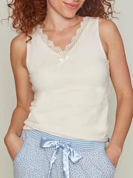 Charlie Choe Fresh Summer Nights Off White Sleep Shirt