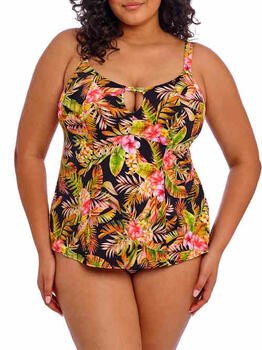 Elomi Swim Tiger Valley Black Tankini Top