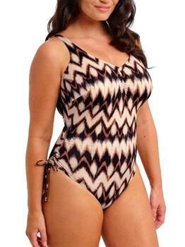 Fantasy Swim Sabana Brown/Print Bathingsuit